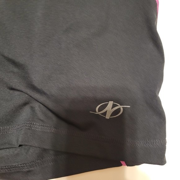 Womens Nordic Track spandex shorts size large Black/Purple - Picture 2 of 5